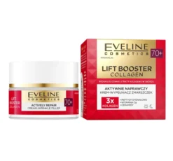 Eveline Cosmetics Lift Booster Collagen aktywnie naprawczy krem-wypełniacz zmarszczek 70+ 50 ml