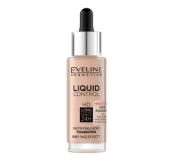 Eveline Cosmetics Liquid Control HD matujący podkład do twarzy z niacynamidem 003 Ivory Beige 32 ml