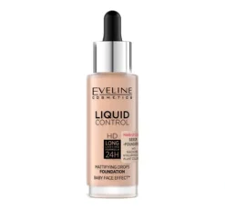 Eveline Cosmetics Liquid Control HD matujący podkład do twarzy z niacynamidem 050 Golden Beige 32 ml