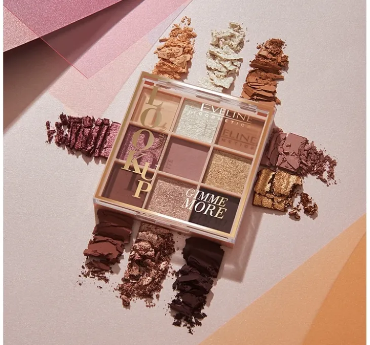 Eveline Cosmetics Look Up Eyeshadow Palette paleta cieni do powiek Gimme More 10,8 g
