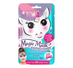 Eveline Cosmetics Magic Mask 3D Cute Unicorn oczyszczająca maska w płacie