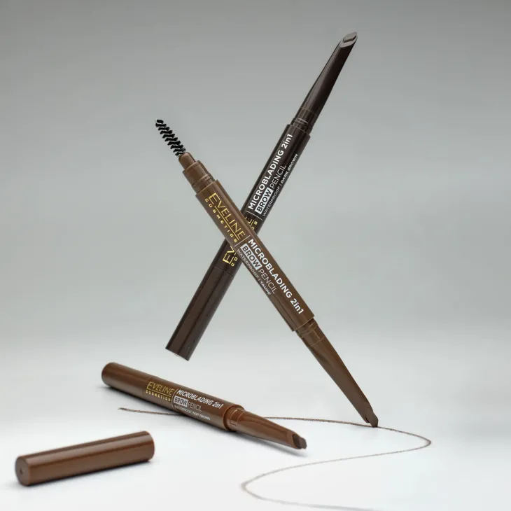 Eveline Cosmetics Microblading 2in1 Brow Pencil wodoodporna kredka do brwi 01 Taupe