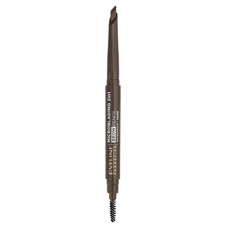 Eveline Cosmetics Microblading 2in1 Brow Pencil wodoodporna kredka do brwi 01 Taupe