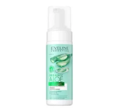 Eveline Cosmetics Organic Aloe + Collagen oczyszczająco-łagodząca pianka do twarzy 150 ml