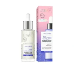 Eveline Cosmetics Peel Shot 15% kwas glikolowy serum peelingujące do twarzy, szyi i dekoltu 30 ml