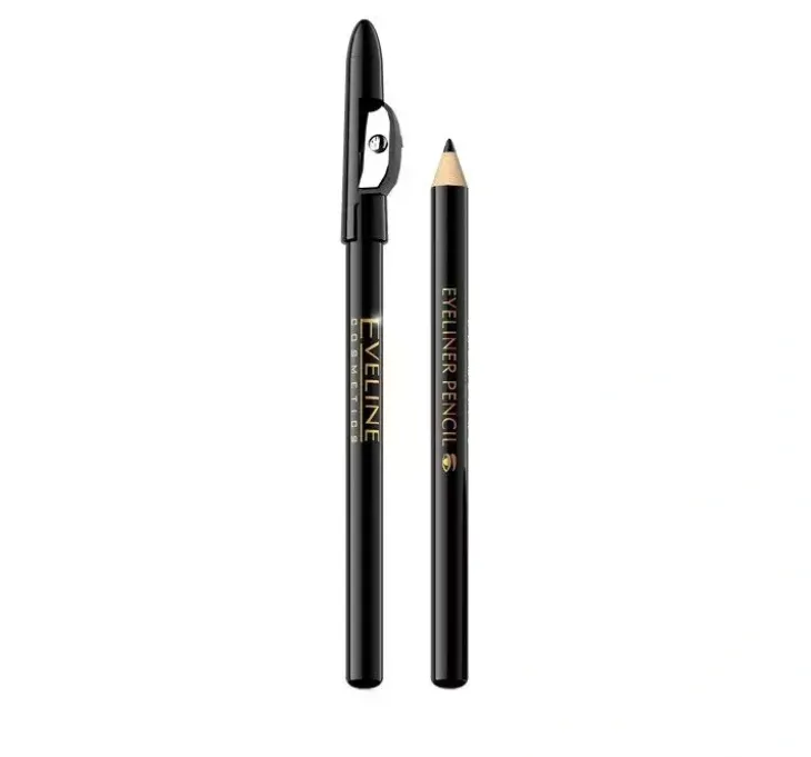 Eveline Cosmetics Pencil kredka do oczu z temperówką czarna 2 g