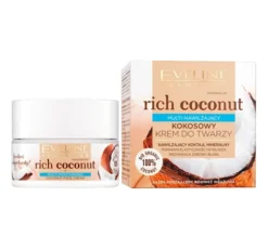 Eveline Cosmetics Rich Coconut multi-nawilżający kokosowy krem do twarzy 50 ml