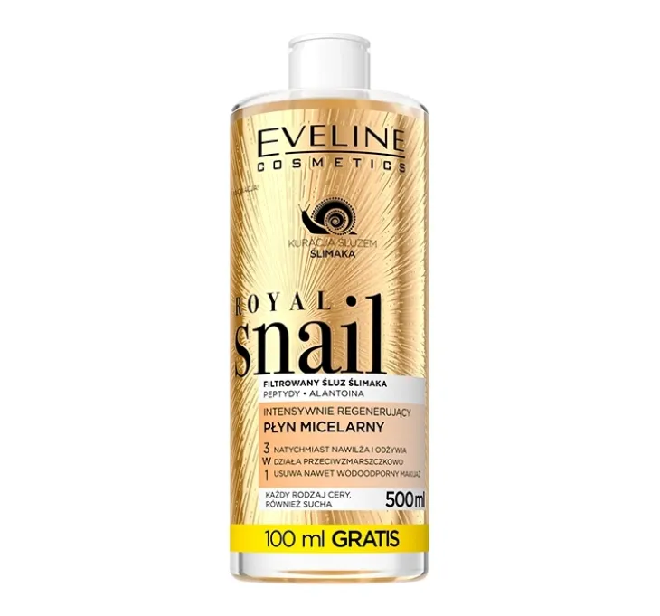 Eveline Cosmetics Royal Snail intensywnie regenerujący płyn micelarny 500 ml