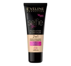 Eveline Cosmetics Selfie Time kryjąco-nawilżający podkład i korektor 01 Porcelain 30 ml