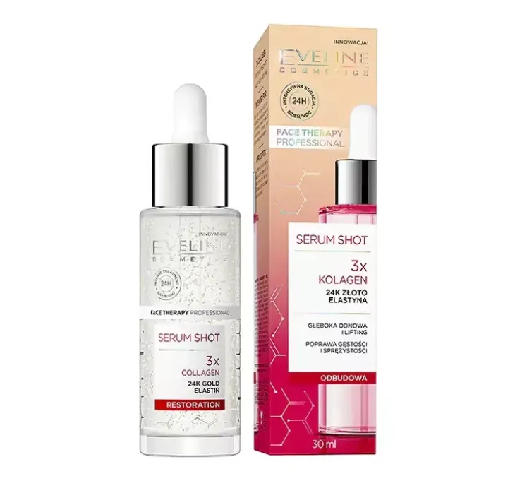 Eveline Cosmetics Serum Shot odbudowujące serum do twarzy, szyi i dekoltu 30 ml