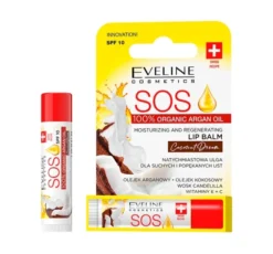 Eveline Cosmetics SOS Argan Oil odżywczo-regenerujący balsam do ust SPF10 Coconut Dream 13,9 g