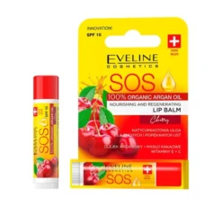 Eveline Cosmetics SOS Argan Oil odżywczo-regenerujący balsam do ust SPF10 Cherry 13,9 g