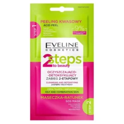 Eveline Cosmetics 2 Steps to Beauty oczyszczająco-detoksykujący zabieg 2-etapowy 2x4 ml