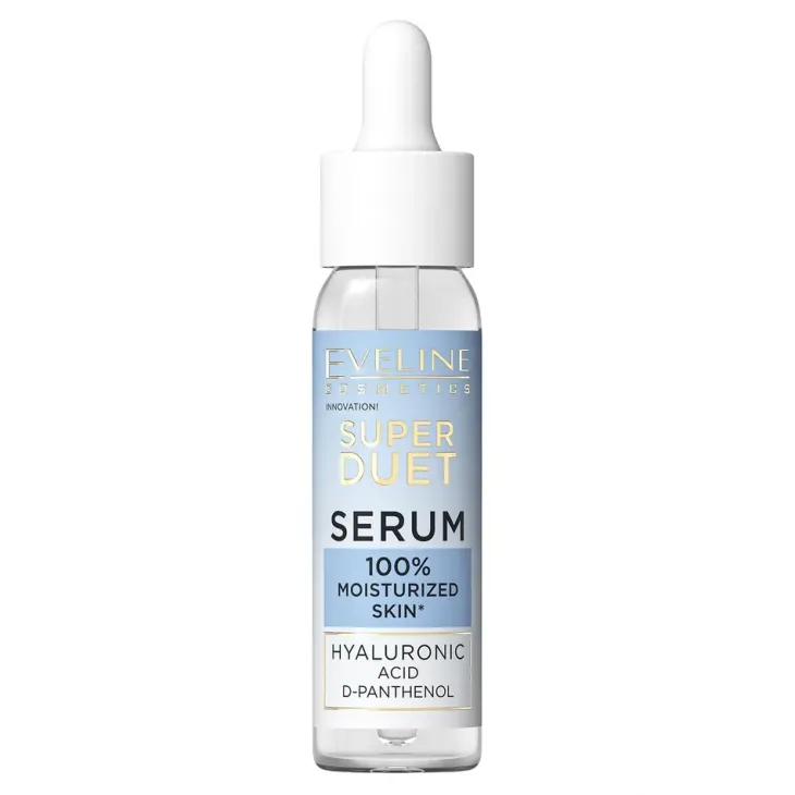 Eveline Cosmetics Super Duet nawilżające serum do twarzy z 2% kwasem hialuronowym 30 ml