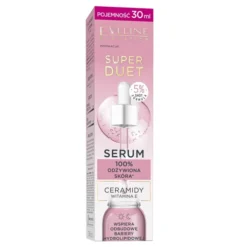 Eveline Cosmetics Super Duet odbudowujące serum do twarzy 5% ceramidy do skóry odwodnionej i matowej 30 ml