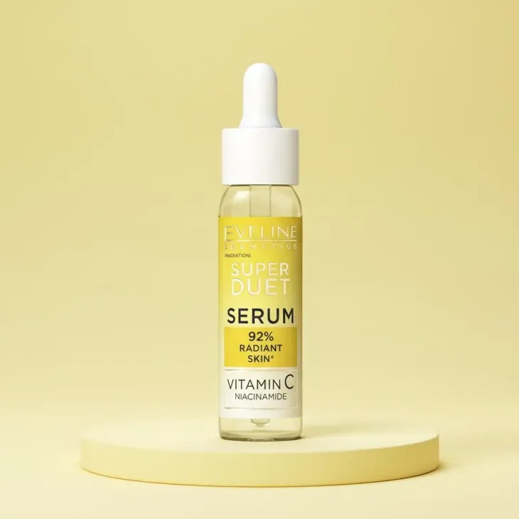 Eveline Cosmetics Super Duet serum do twarzy na przebarwienia 15% witamina C do skóry szarej 30 ml