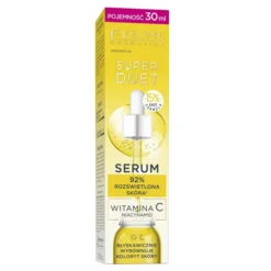 Eveline Cosmetics Super Duet serum do twarzy na przebarwienia 15% witamina C do skóry szarej 30 ml
