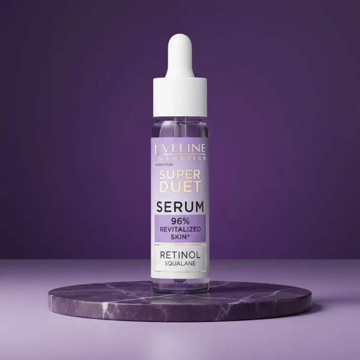 Eveline Cosmetics Super Duet naprawcze serum do twarzy z 2% retinol do skóry suchej i dojrzałej 30 ml