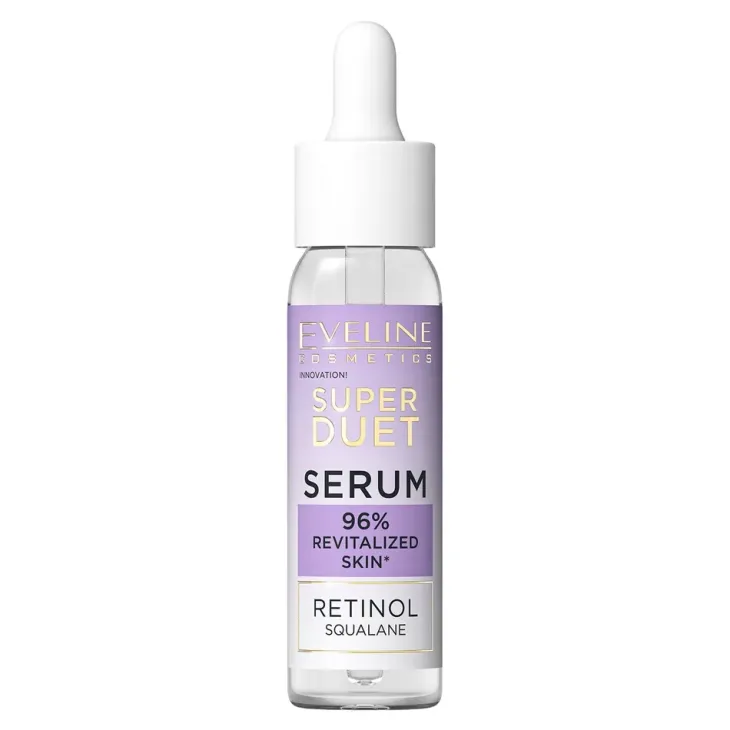 Eveline Cosmetics Super Duet naprawcze serum do twarzy z 2% retinol do skóry suchej i dojrzałej 30 ml