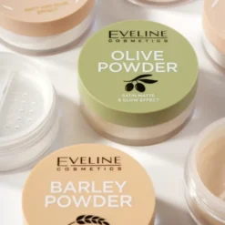 Eveline Cosmetics sypki puder do twarzy z ekstraktem z liści i nasion oliwki 8 g