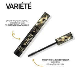Eveline Cosmetics Variété Lashes Show pogrubiająco-wydłużający tusz do rzęs Extra Black 10 ml