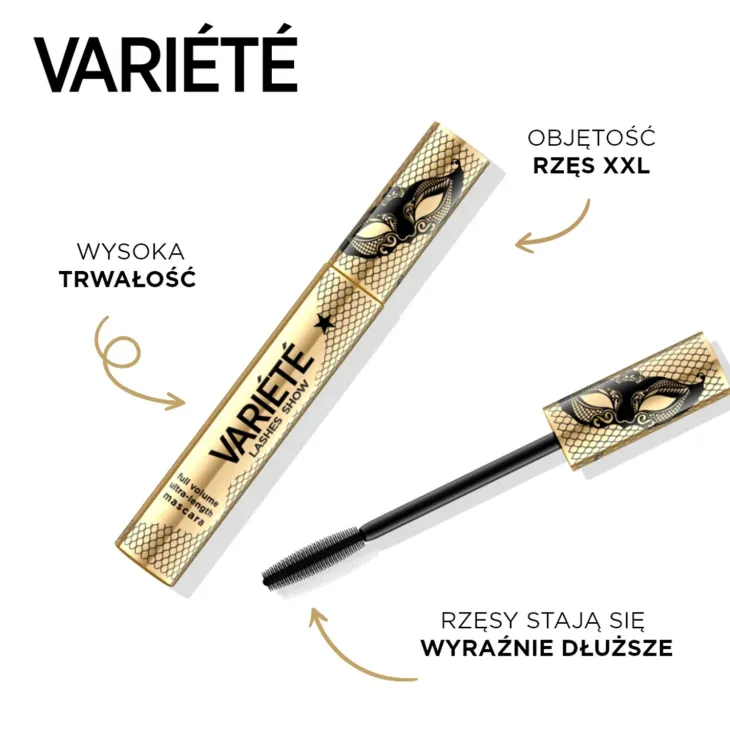 Eveline Cosmetics Variété Lashes Show pogrubiająco-wydłużający tusz do rzęs 10 ml