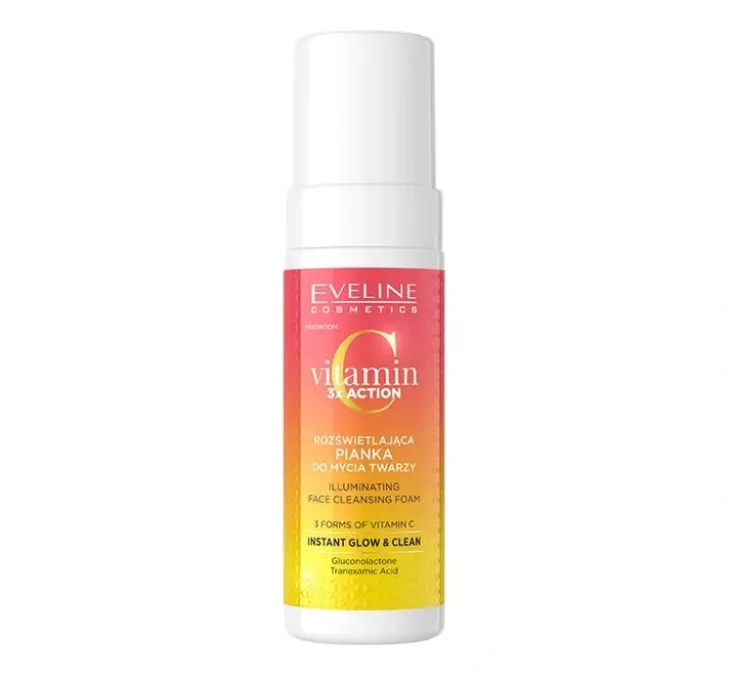 Eveline Cosmetics Vitamin C 3 x Action rozświetlająca pianka do mycia twarzy 150 ml