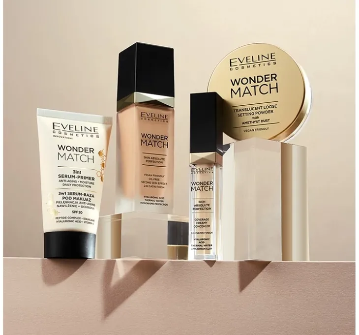 Eveline Cosmetics Wonder Match 3w1 serum-baza pod makijaż z filtrem SPF20 30 ml