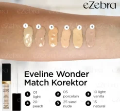 Eveline Cosmetics Wonder Match korektor w płynie 01 Light 6,8 ml