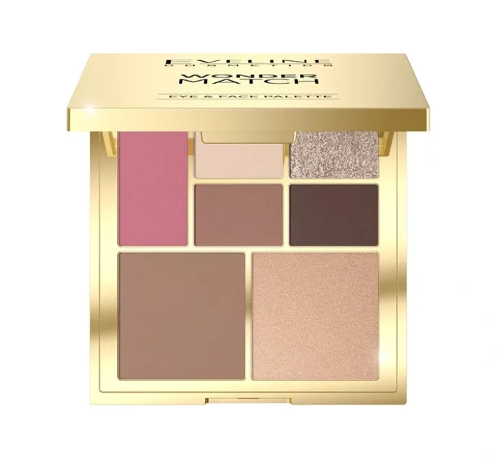 Eveline Cosmetics Wonder Match paleta do makijażu oczu i konturowania twarzy 14 g