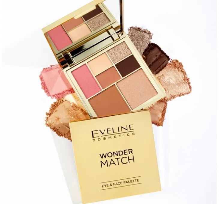 Eveline Cosmetics Wonder Match paleta do makijażu oczu i konturowania twarzy 14 g
