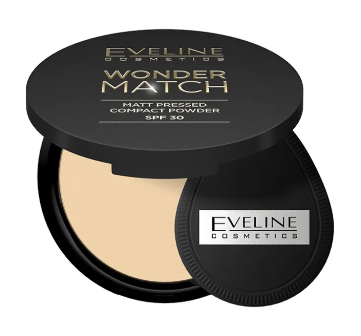 Eveline Cosmetics Wonder Match matowy puder prasowany z filtrem ochronnym SPF30 02 Medium Beige 8 g