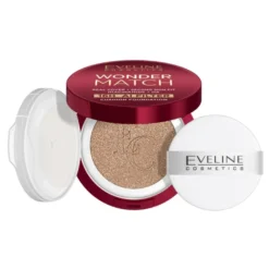 Eveline Cosmetics Wonder Match kryjący podkład cushion z niacynamidem i kwasem hialuronowym 01N Ivory 15 g