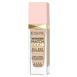 Eveline Cosmetics Wonder Match Lumi All Day Glow rozświetlający podkład w płynie z niacynamidem i PDRN 15 Neutral 30 ml