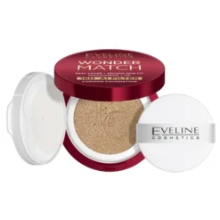 Eveline Cosmetics Wonder Match kryjący podkład cushion z niacynamidem i kwasem hialuronowym 02W Vanilla 15 g