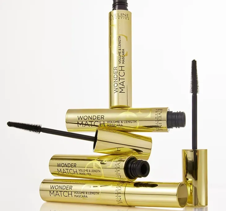 Eveline Cosmetics Wonder Match pogrubiająco-wydłużający tusz do rzęs Intense Black 7 ml