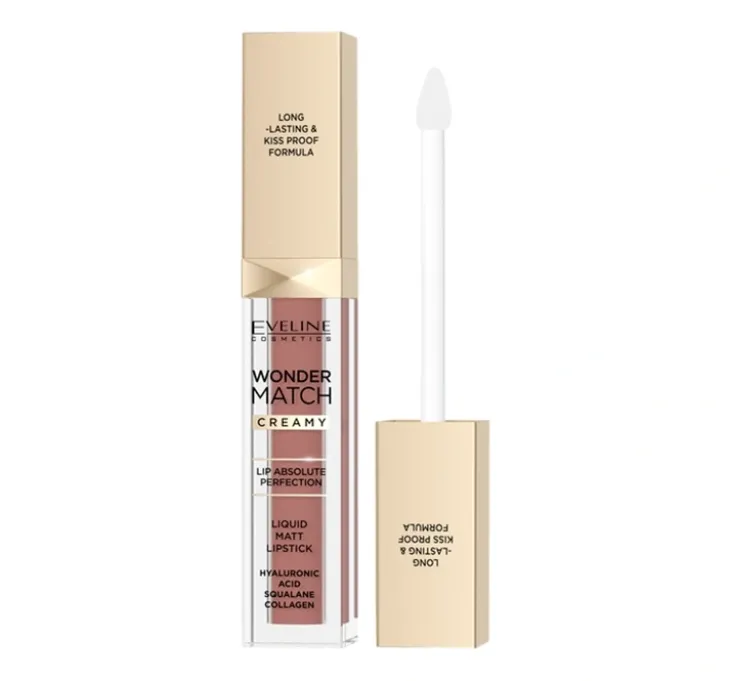 Eveline Cosmetics Wonder Match matowa pomadka w płynie 09 A Milky Nude 6,8 ml