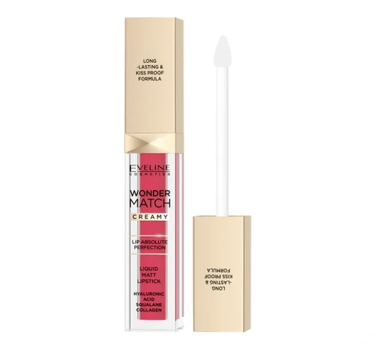 Eveline Cosmetics Wonder Match matowa pomadka w płynie 12 Charming Red 6,8 ml