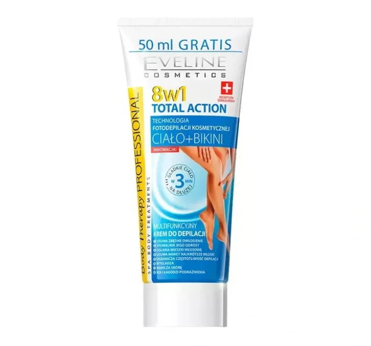 Eveline Cosmetics 8w1 Total Action multifunkcyjny krem do depilacji 200 ml