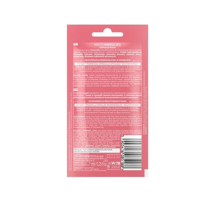 Eveline Face Therapy Professional Mezoneedles rewitalizująca maseczka z mikroigłami 7 ml