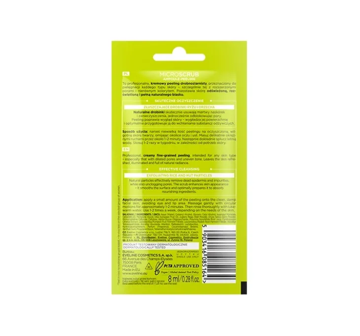 Eveline Face Therapy Professional Microscrub kremowy peeling drobnoziarnisty 8 ml