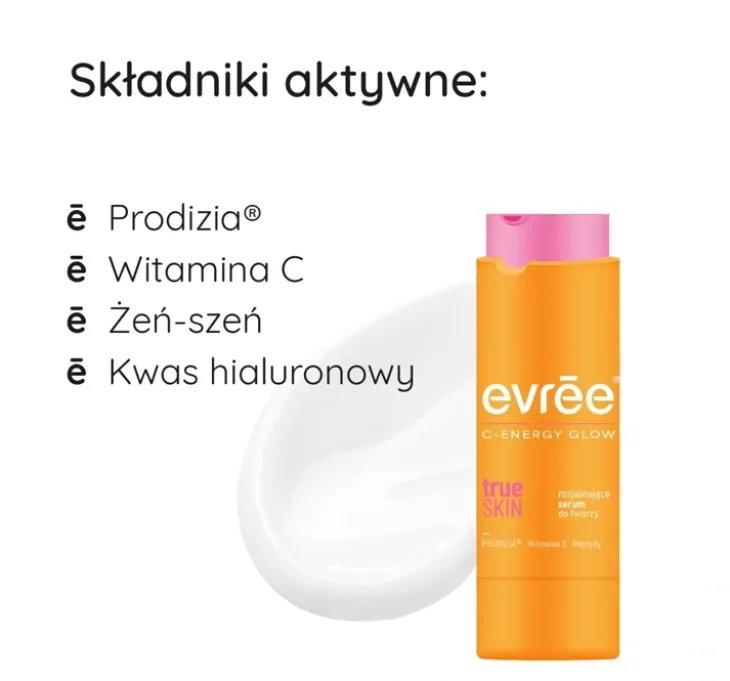 Evree C- Energy Glow True Skin rozjaśniające serum do twarzy 25 ml