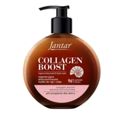 Farmona Jantar Collagen Boost regenerujące mydło w płynie do rąk i ciała 400 ml