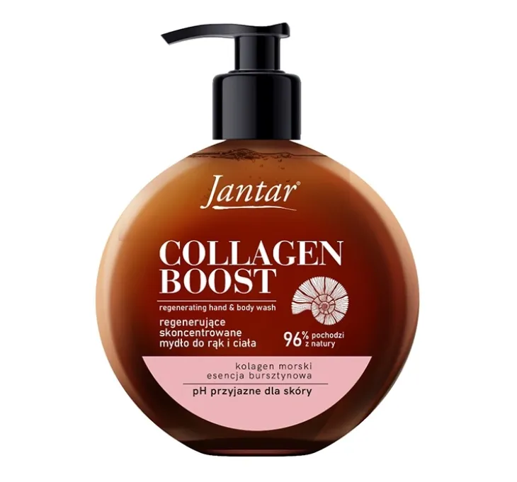 Farmona Jantar Collagen Boost regenerujące mydło w płynie do rąk i ciała 400 ml