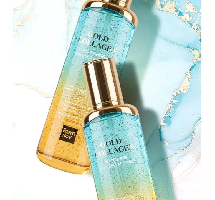 Farmstay Gold Collagen odżywcze serum i toner 2w1 ze złotem i kolagenem 130 ml