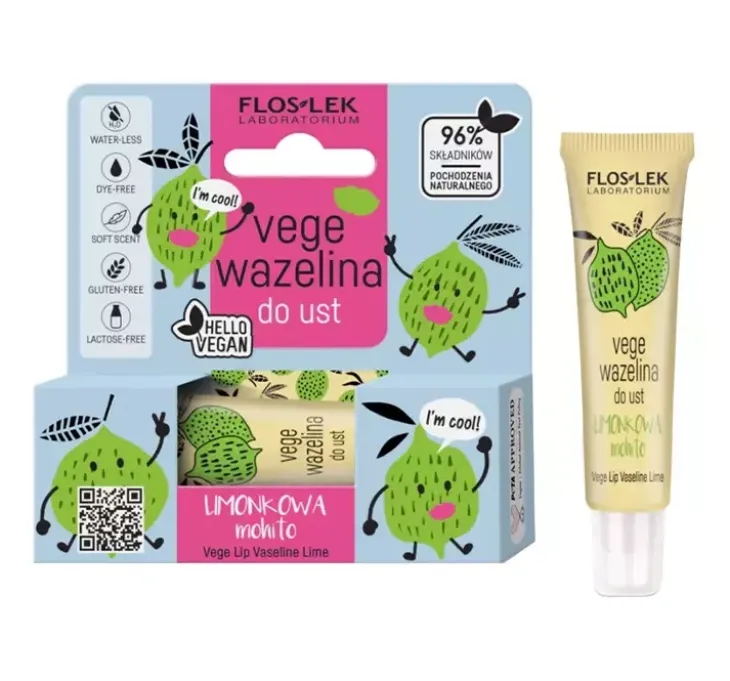 Floslek Vege wazelina do ust Limonka 10 g