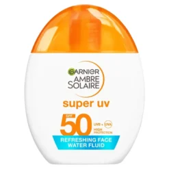 Garnier Ambre Solaire Super UV Refreshing Face Water Fluid SPF50 odświeżający fluid do twarzy z wysoką ochroną 40 ml