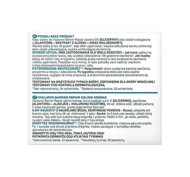 Garnier Hyaluron Barrier Repair wodny żel-krem do twarzy 50 ml
