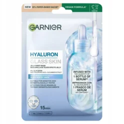 Garnier Hyaluron Glass Skin chłodząca maska żelowa w płachcie z kwasem hialuronowym 27 g