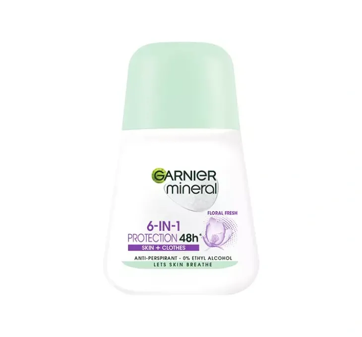 Garnier Mineral 6in1 Protection 48h antyperspirant dla kobiet roll-on Floral Fresh 50 ml